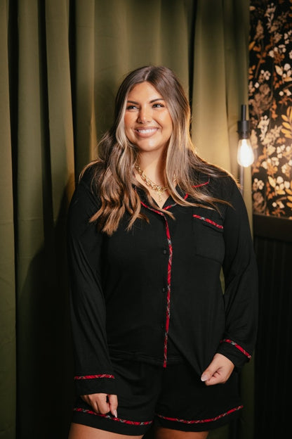 Staying In Lounge Set In Black - Reg & Curvy - Macoma Boutique290 Loungewear/Sets