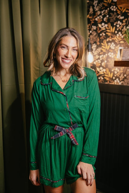 Staying In Lounge Set In Green - Reg & Curvy - Macoma Boutique290 Loungewear/Sets