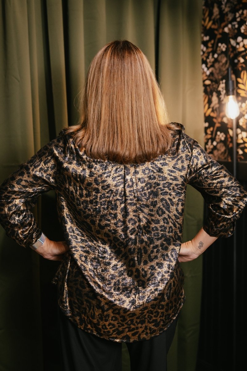 Stolen Glances Top In Gold Black Leopard - Reg & Curvy - Macoma Boutique120 Long Sleeve
