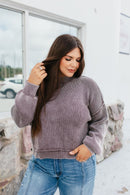 Stonewashed Comfort Sweat In Plum - Macoma Boutique130 Sweaters