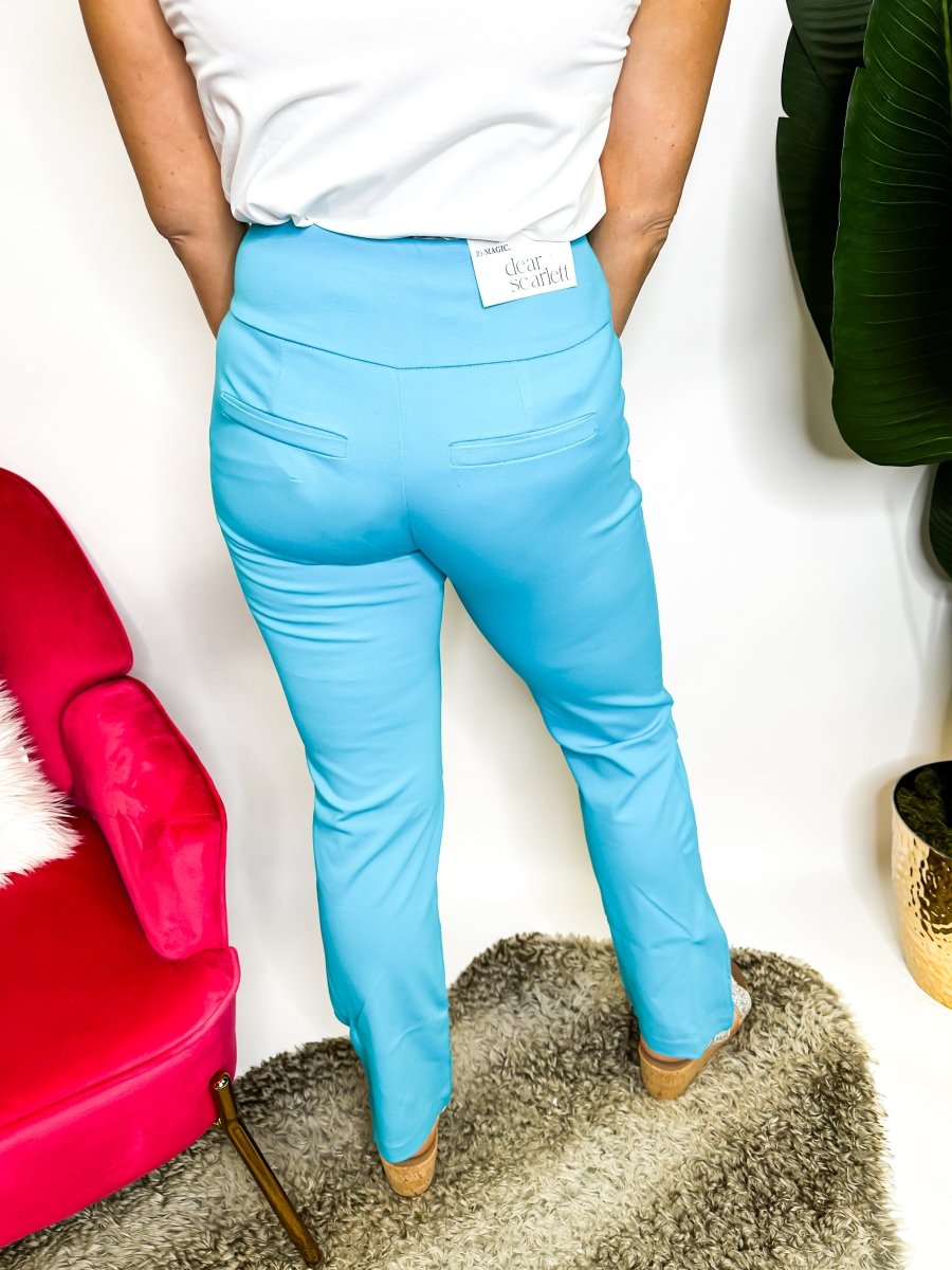 Straight Up Pants in Tropic Teal - Reg/Curvy - FINAL SALE - Macoma Boutique210 Other Bottoms