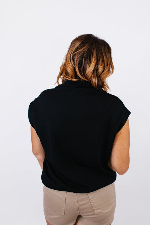 Streamlined Scuba Top in Black - Reg/Curvy - FINAL SALE - Macoma Boutique280 Activewear