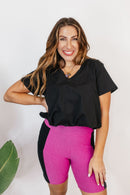 Street Chic Bubble Tee In Black - Macoma Boutique100 Short Sleeve