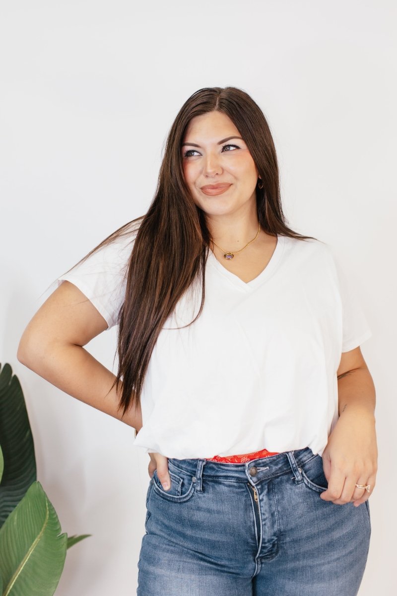 Street Chic Bubble Tee In Ivory - Macoma Boutique100 Short Sleeve