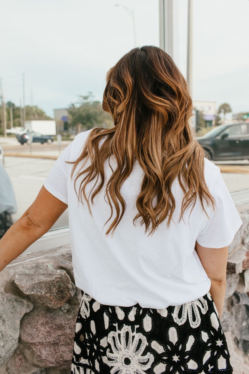 Street Chic Bubble Tee In Ivory - Macoma Boutique100 Short Sleeve