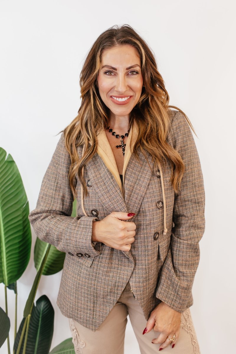 Street Smart Plaid Blazer - Macoma Boutique240 Jackets/Blazers