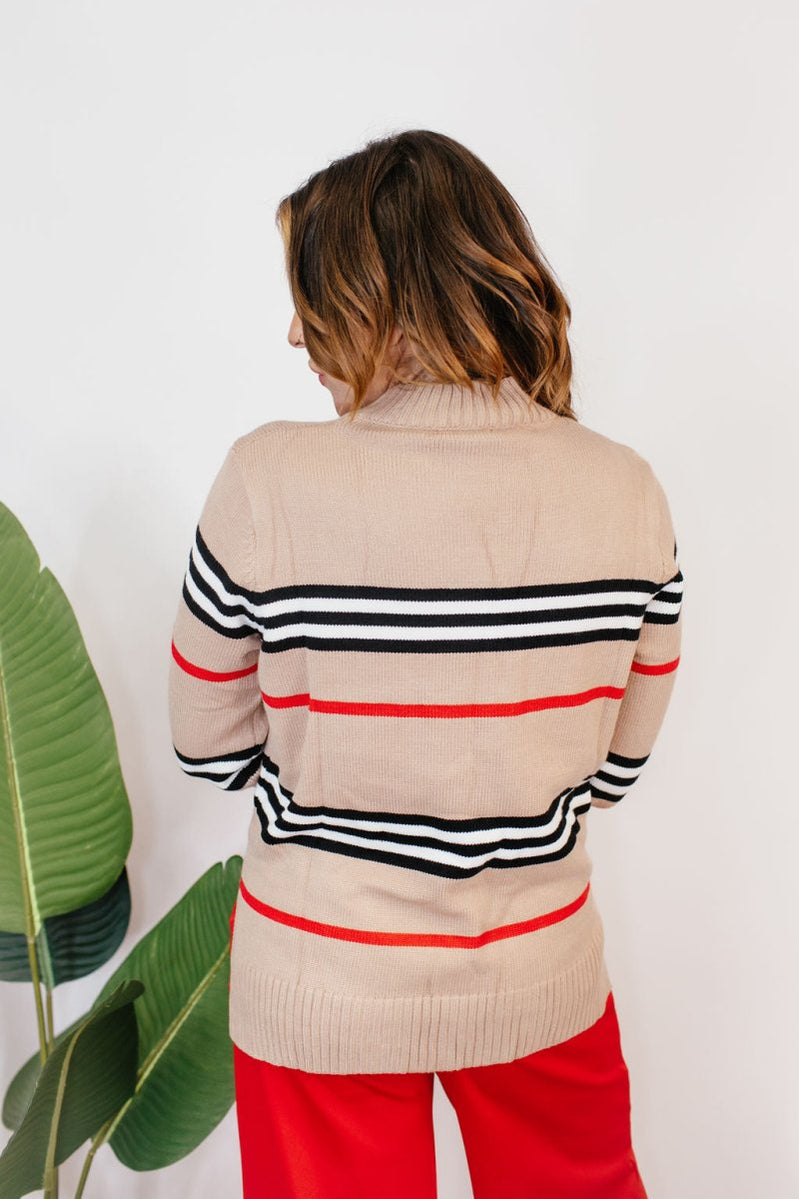 Striped & Chic Sweater - Reg & Curvy -FINALSALE