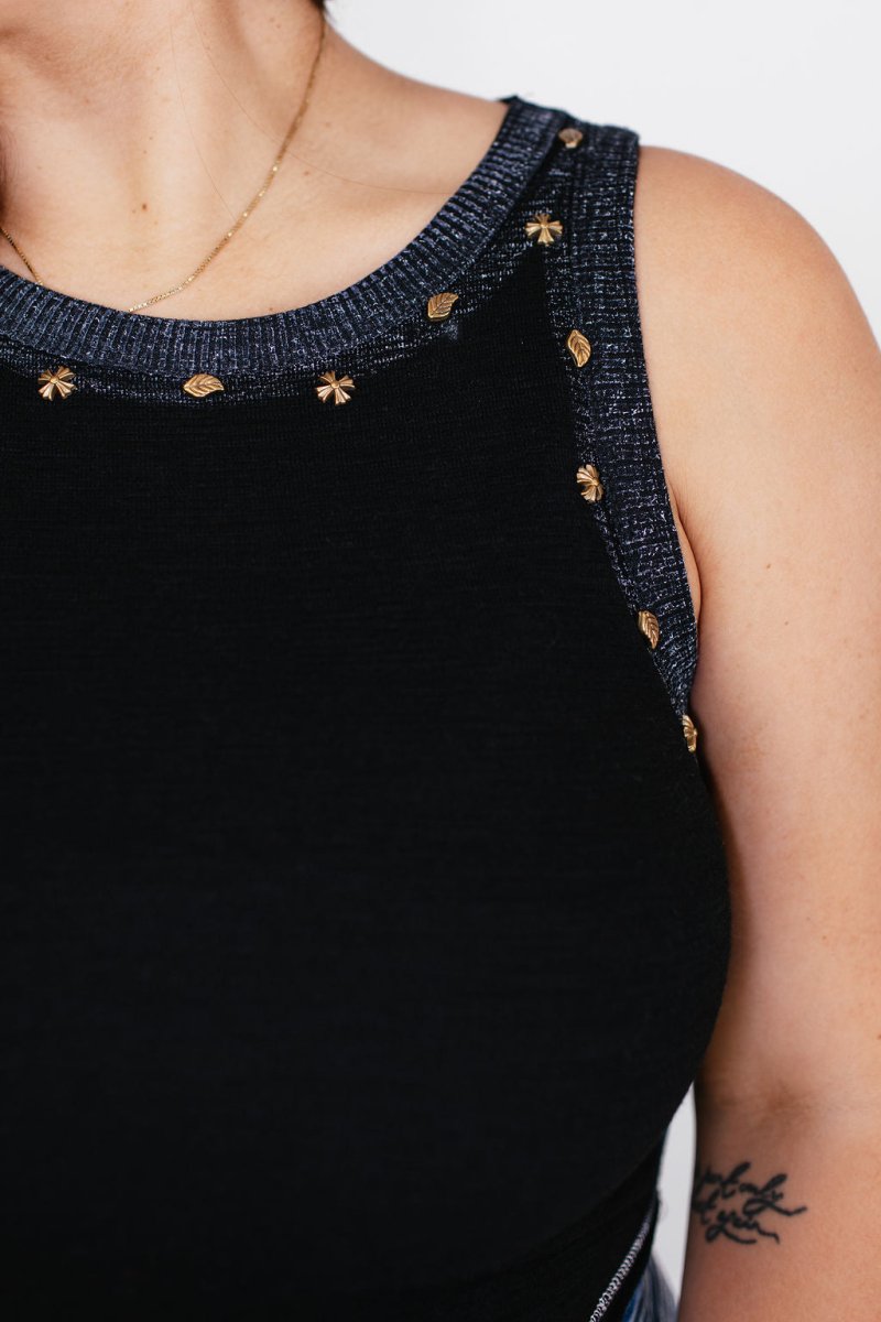Stud Factor Tank Top - FINAL SALE - Macoma Boutique110 Tanks