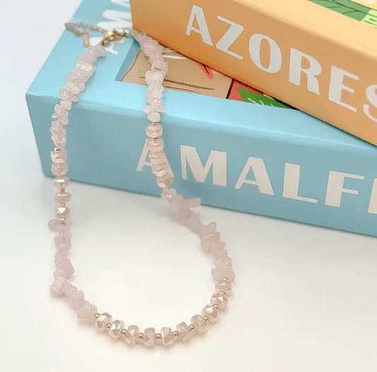 Style & Quartz Necklace In Pink - Macoma Boutique310 Accessories/Jewelry