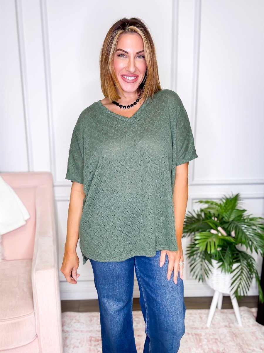 Subtle Texture Top - Reg/Curvy - FINAL SALE