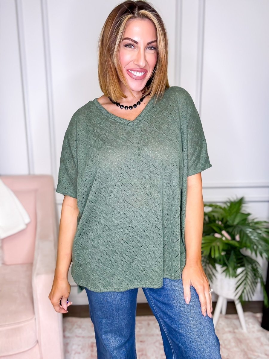 Subtle Texture Top - Reg/Curvy - FINAL SALE