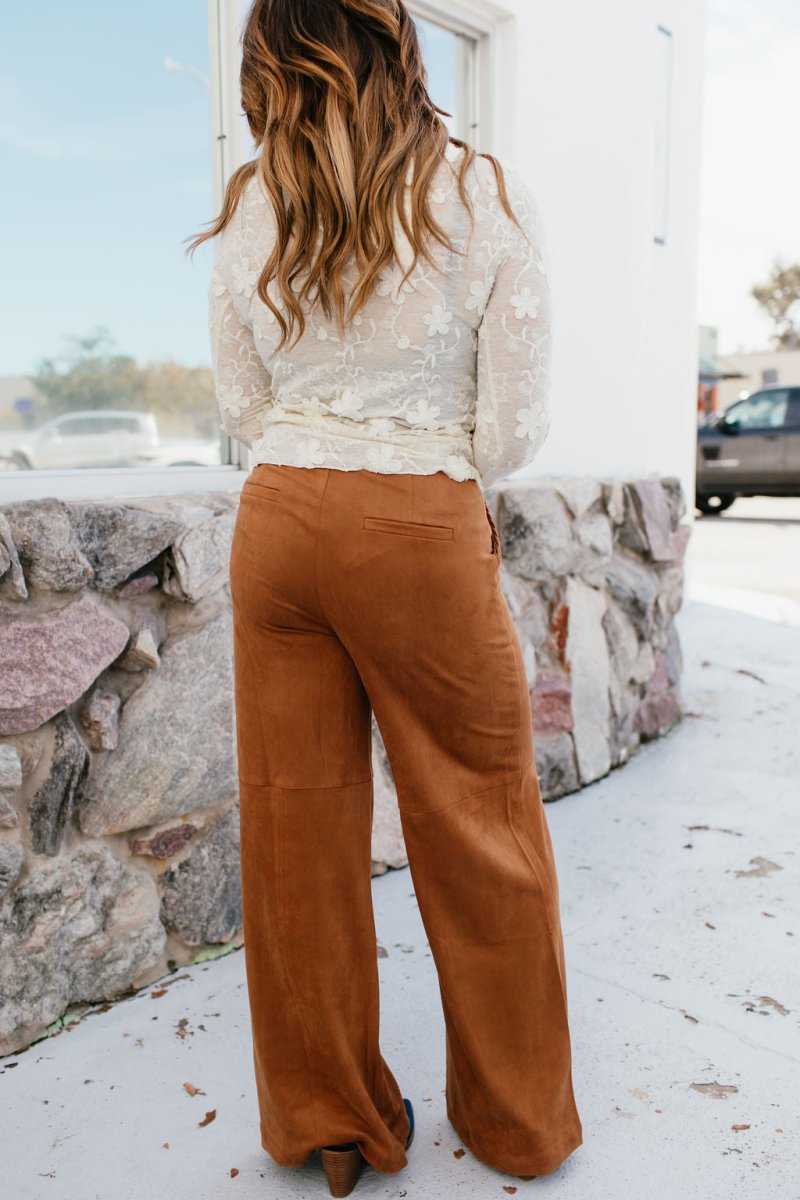 Suede Dreams Wide Leg Pant - Macoma Boutique210 Other Bottoms