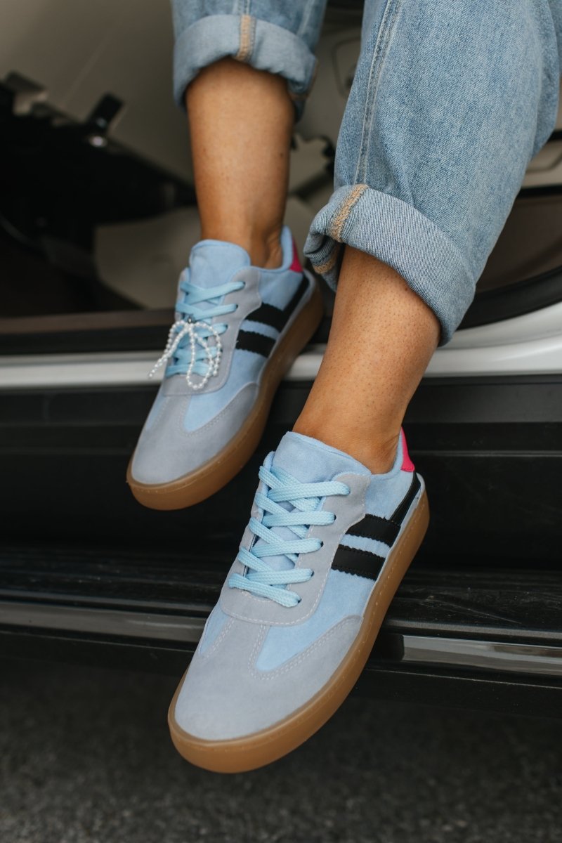 Sugar Rush Sneakers in Blue - FINAL SALE - Macoma Boutique301 Sneakers