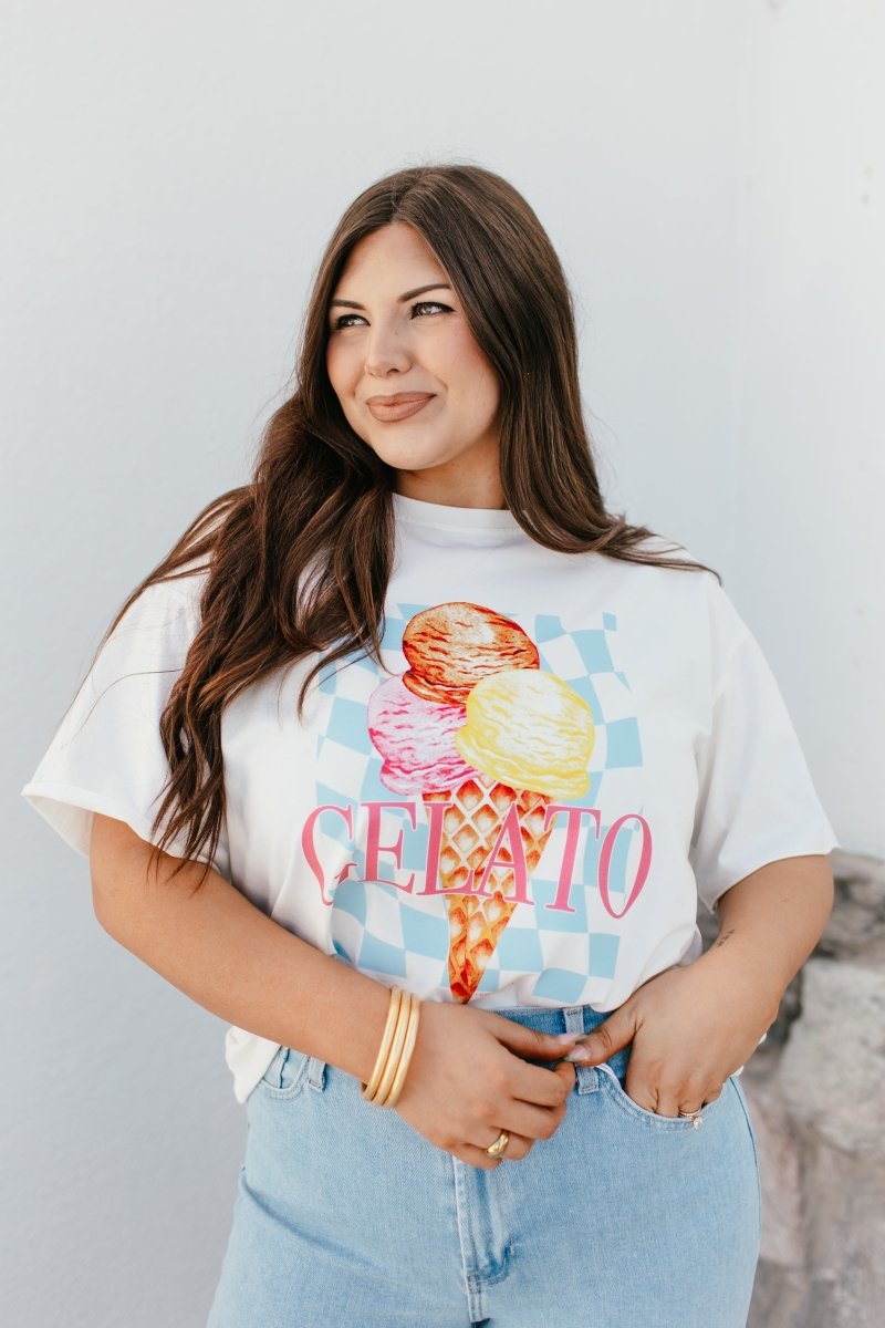 Summer Scoop Tee - Reg & Curvy - Macoma Boutique140 Graphic Tees