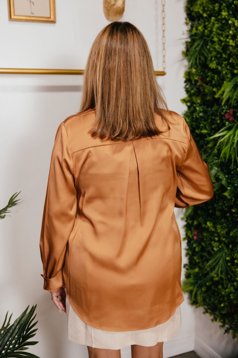 Sunset Silk Top - Macoma Boutique120 Long Sleeve