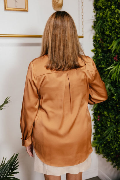 Sunset Silk Top - Macoma Boutique120 Long Sleeve