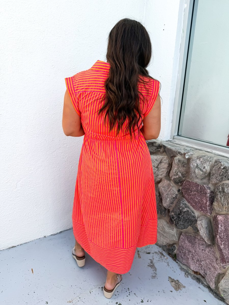Sunset Stripe Dress - Macoma Boutique250 Dresses