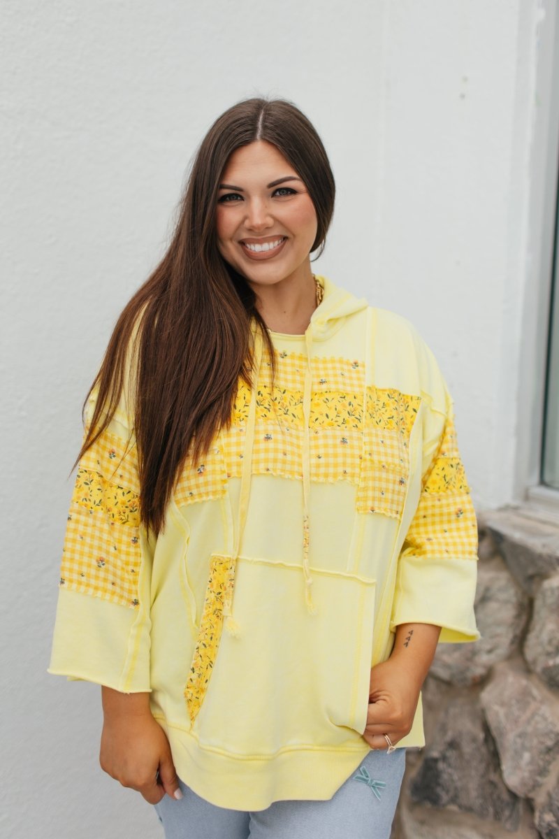 Sunshine Stitched Hoodie - Macoma Boutique130 Sweaters