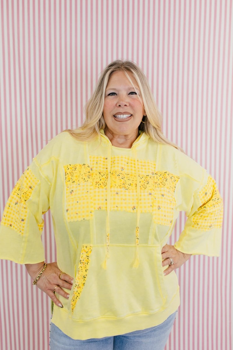 Sunshine Stitched Hoodie - Macoma Boutique130 Sweaters