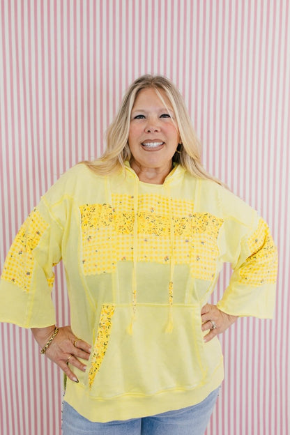 Sunshine Stitched Hoodie - Macoma Boutique130 Sweaters