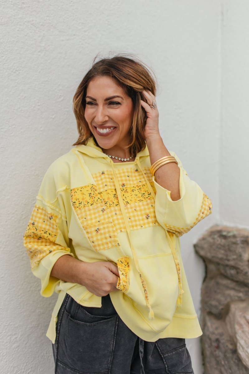 Sunshine Stitched Hoodie - Macoma Boutique130 Sweaters