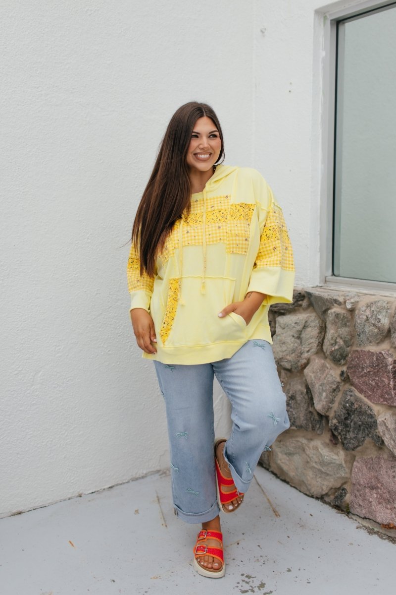 Sunshine Stitched Hoodie - Macoma Boutique130 Sweaters