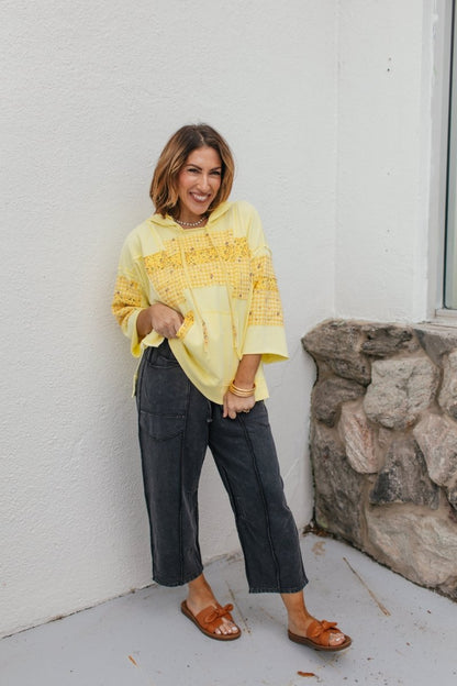 Sunshine Stitched Hoodie - Macoma Boutique130 Sweaters