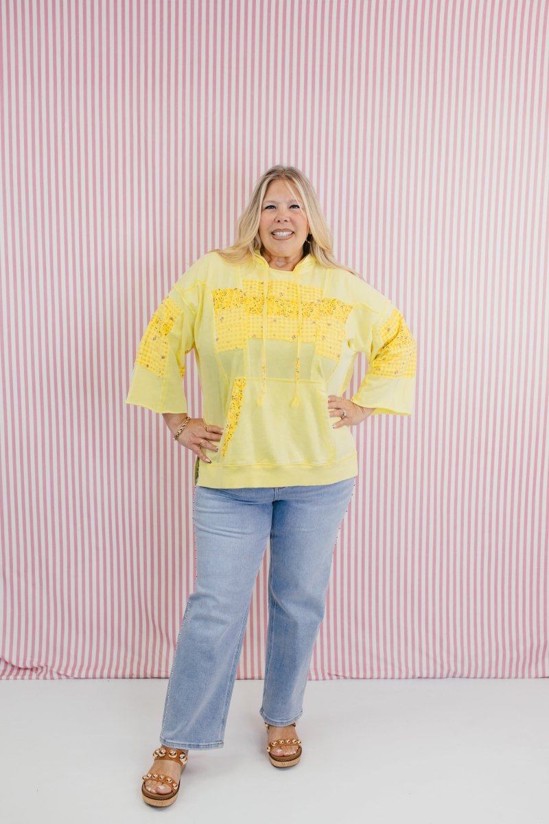 Sunshine Stitched Hoodie - Macoma Boutique130 Sweaters