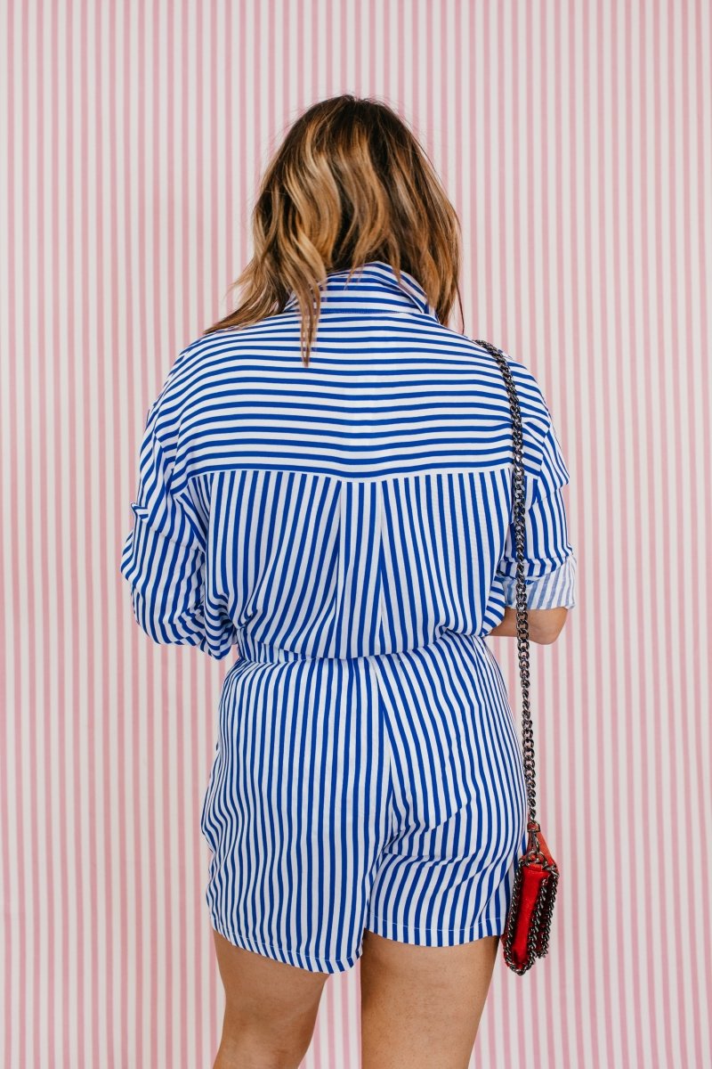 Sweet Dreams Blue Stripe Kathryn Top - Reg & Curvy - Macoma Boutique120 Long Sleeve