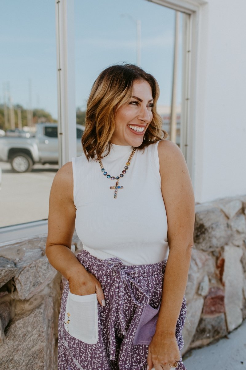 Sweet Simplicity Tank In White - Reg & Curvy - Macoma Boutique110 Tanks