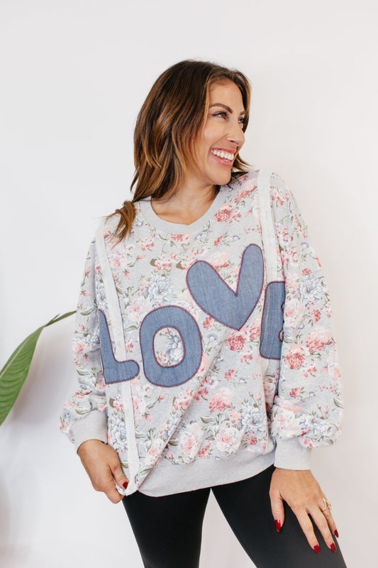 Sweetheart Bloom Sweatshirt - Macoma Boutique130 Sweaters