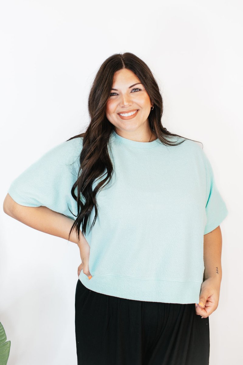Take That Top in Mint - FINAL SALE - Macoma Boutique100 Short Sleeve