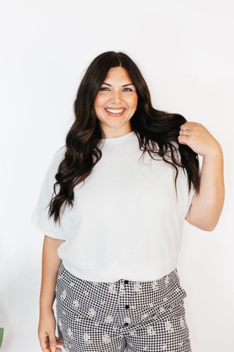 Take That Top in Off White - FINAL SALE - Macoma Boutique100 Short Sleeve