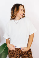 Take That Top in Off White - FINAL SALE - Macoma Boutique100 Short Sleeve