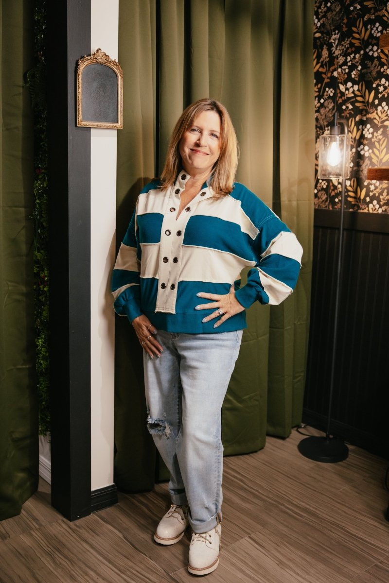 Teal Me More Pullover - Macoma Boutique130 Sweaters