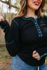 Teal Touch Top - Macoma Boutique120 Long Sleeve