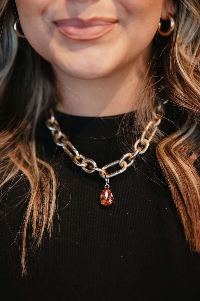 Teardrop Charm in Rose - Macoma Boutique315 Jewelry
