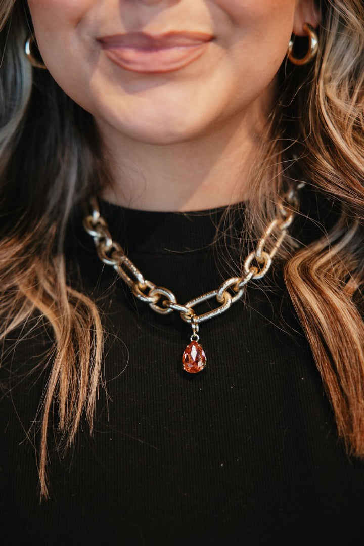 Teardrop Charm in Rose - Macoma Boutique315 Jewelry