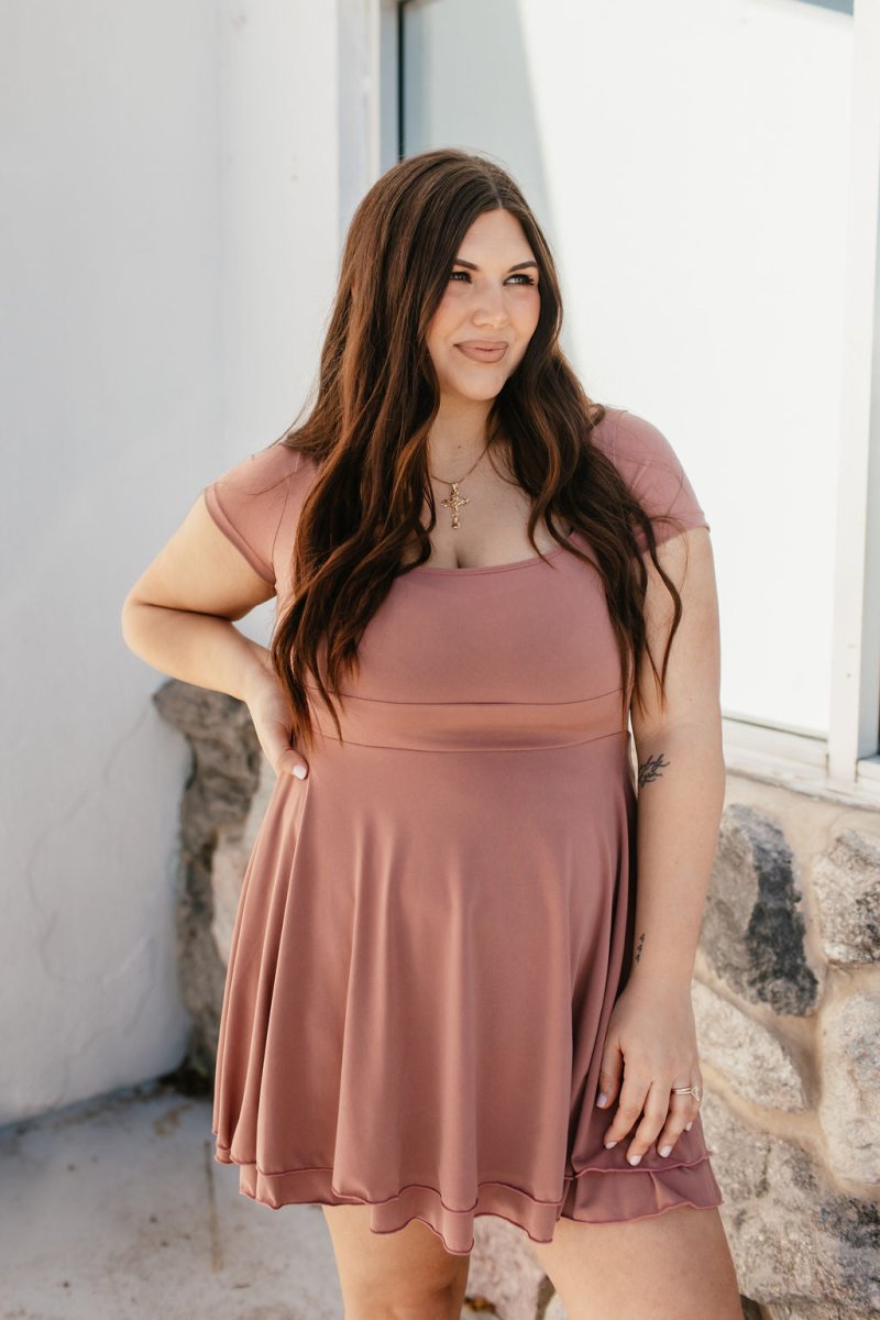 The Madeline Dress In Mocha - Reg & Curvy - Macoma Boutique250 Dresses