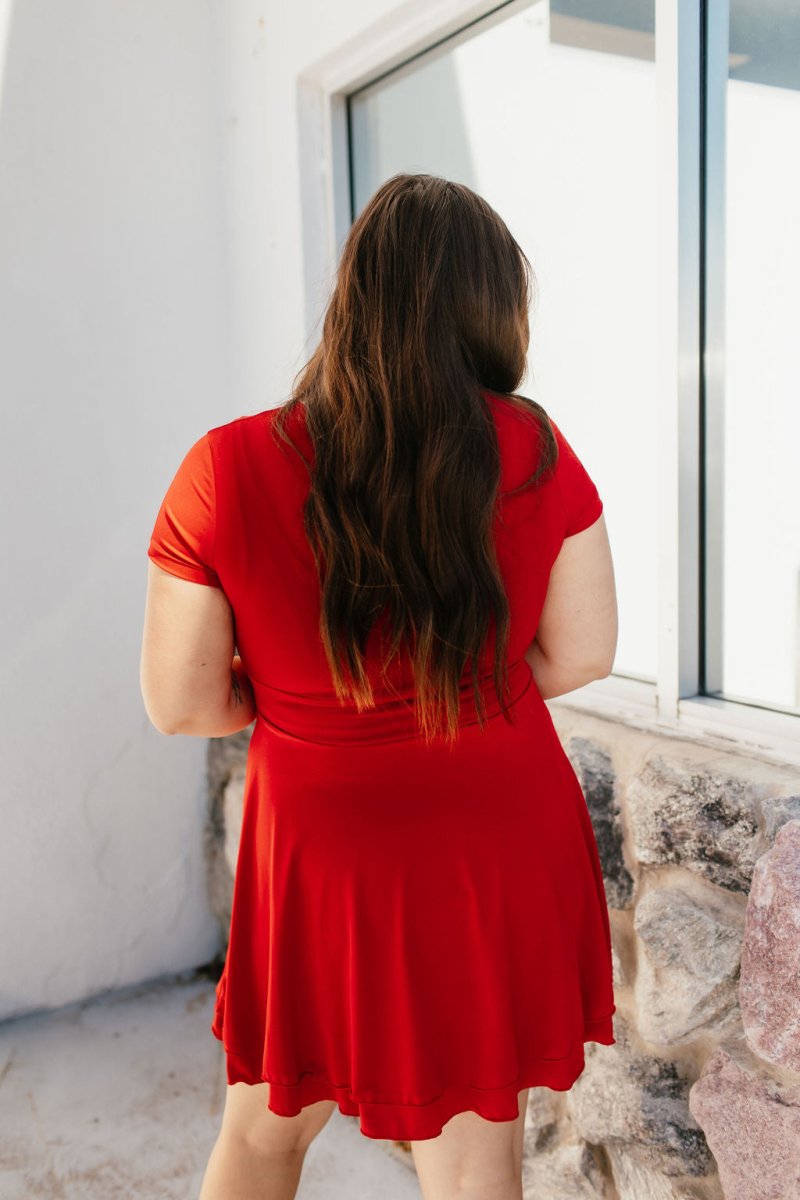 red curvy dresses Plus size made to measure flowy gown
