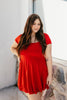 The Madeline Dress In Red - Reg & Curvy - Macoma Boutique250 Dresses