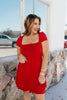 The Madeline Dress In Red - Reg & Curvy - Macoma Boutique250 Dresses