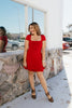 The Madeline Dress In Red - Reg & Curvy - Macoma Boutique250 Dresses