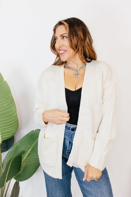 The Perfect Slouch Cardigan In Cream - Macoma Boutique220 Cardigans/Kimonos
