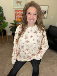 The Sierra Pullover in Butter Yellow Floral - Reg & Curvy