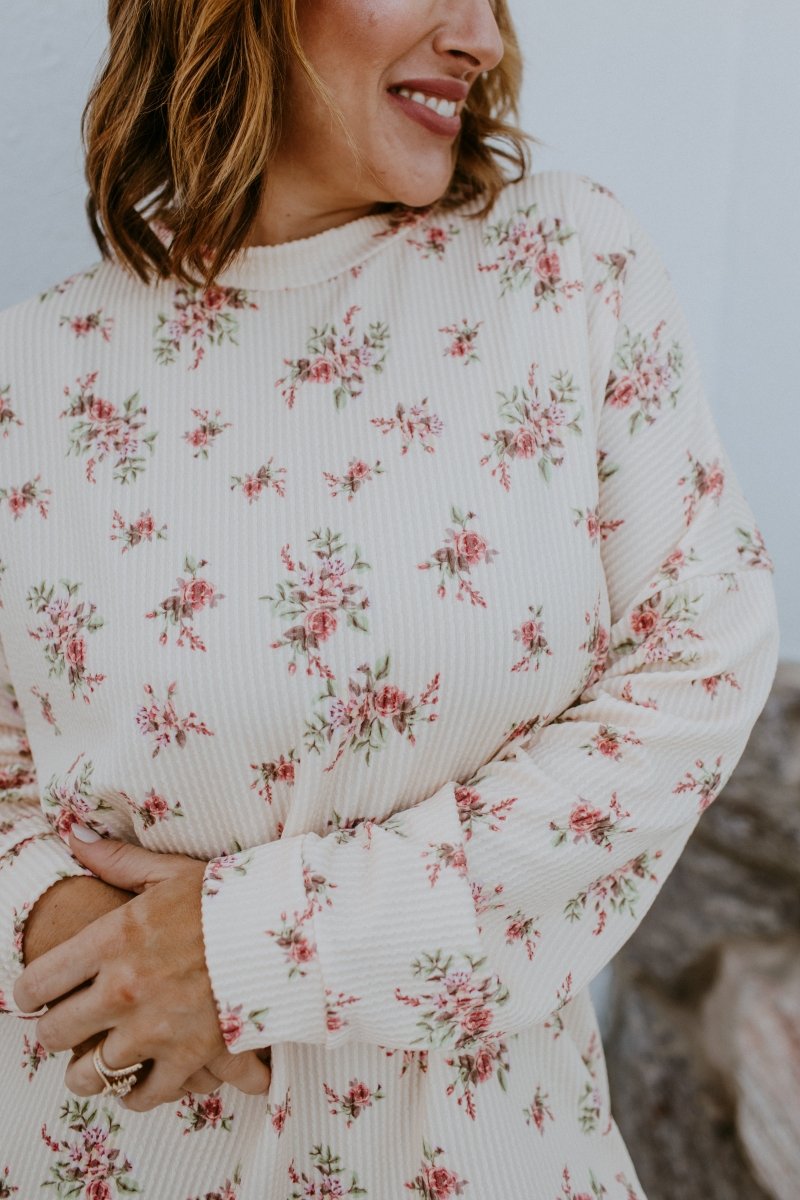 The Sierra Pullover in Butter Yellow Floral - Reg & Curvy - Macoma Boutique130 Sweaters