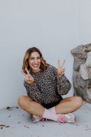 The Sierra Pullover in Greyscale Cheetah - Reg & Curvy - Macoma Boutique130 Sweaters