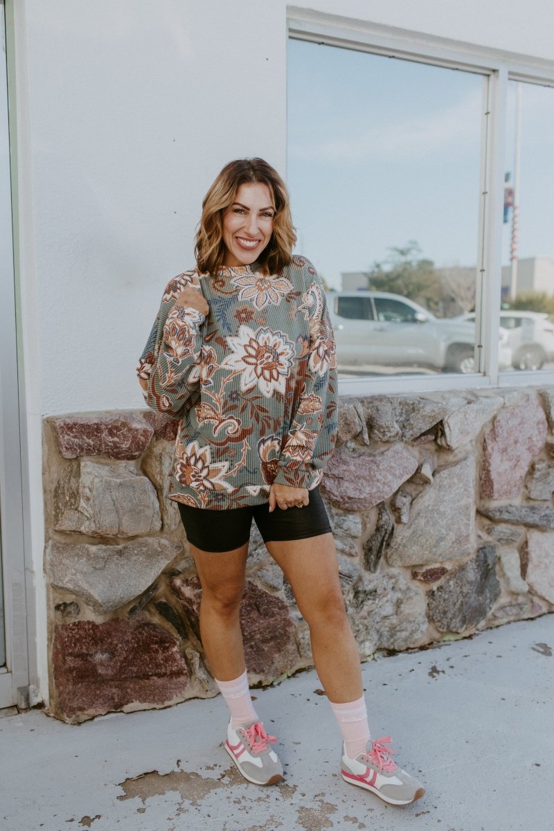 The Sierra Pullover in Paisley - Reg & Curvy - Macoma Boutique130 Sweaters