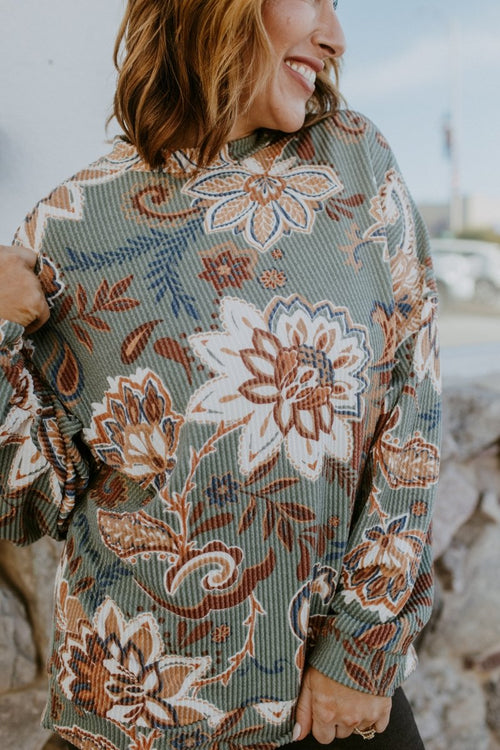 The Sierra Pullover in Paisley - Reg & Curvy - Macoma Boutique130 Sweaters