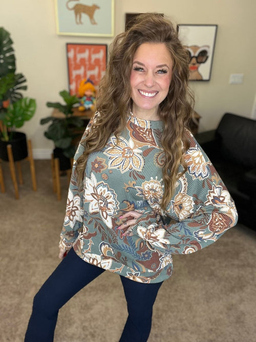 The Sierra Pullover in Paisley - Reg & Curvy - Macoma Boutique130 Sweaters